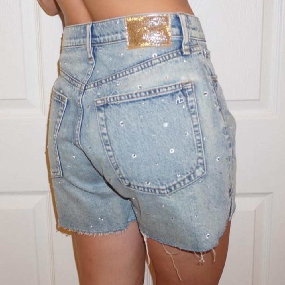 Rag-bone Women's Blue Shorts - Picture 2 of 7